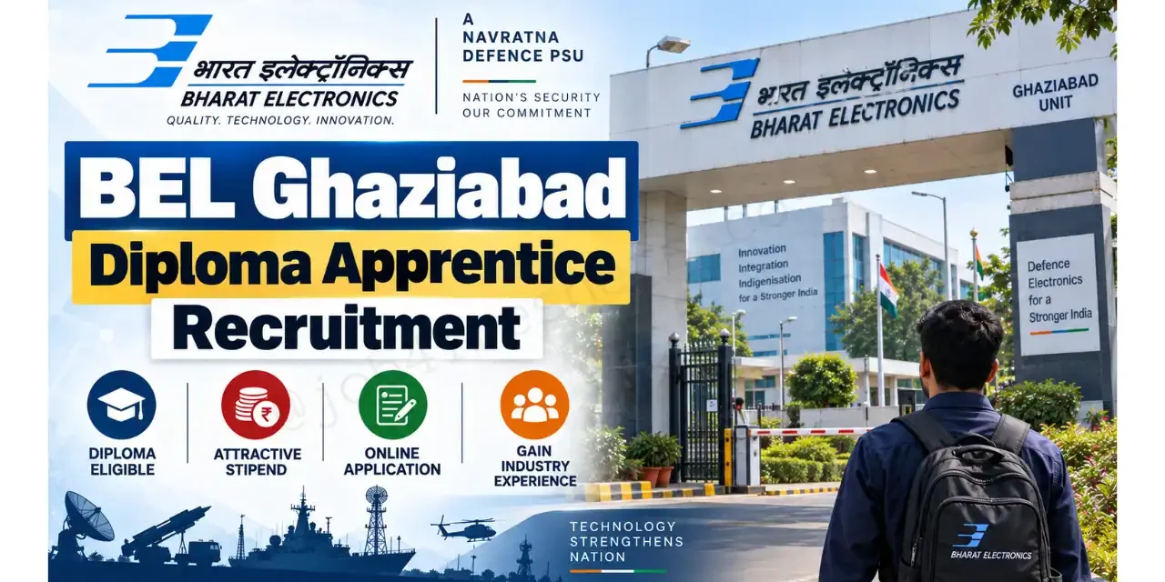 BEL Diploma Apprentice Recruitment 2026 | Apply Online for 38 Ghaziabad Apprentice Posts