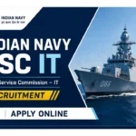 Indian Navy SSC IT Recruitment 2026 | SSC Executive | MSc/ BE/ BTech/ MTech / MCA