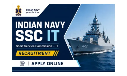 Indian Navy SSC IT Recruitment 2026 | SSC Executive | MSc/ BE/ BTech/ MTech / MCA