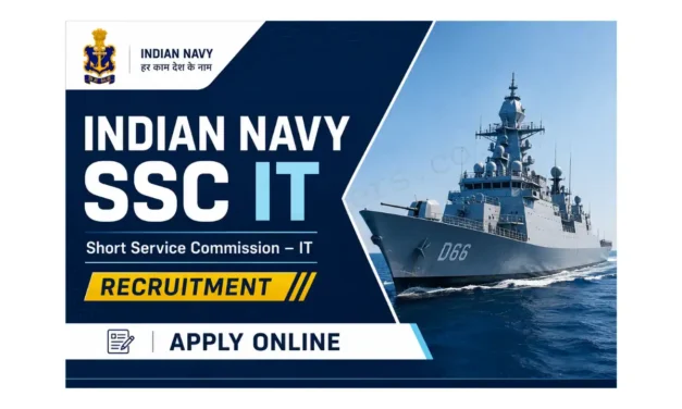 Indian Navy SSC IT Recruitment 2026 | SSC Executive | MSc/ BE/ BTech/ MTech / MCA