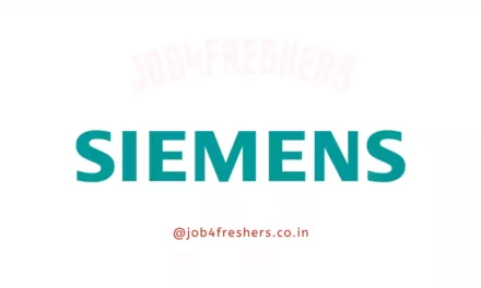 Siemens Recruitment 2022 | Test Engineer | Apply Now