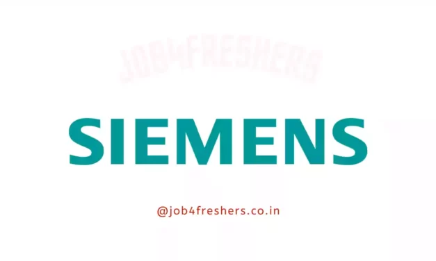 Siemens Off Campus Hiring Automation Test Engineer |Apply Now!