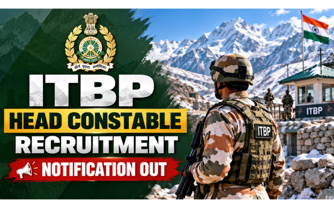 ITBP Head Constable Recruitment Notification Out | Apply Now for 37 Vacancies