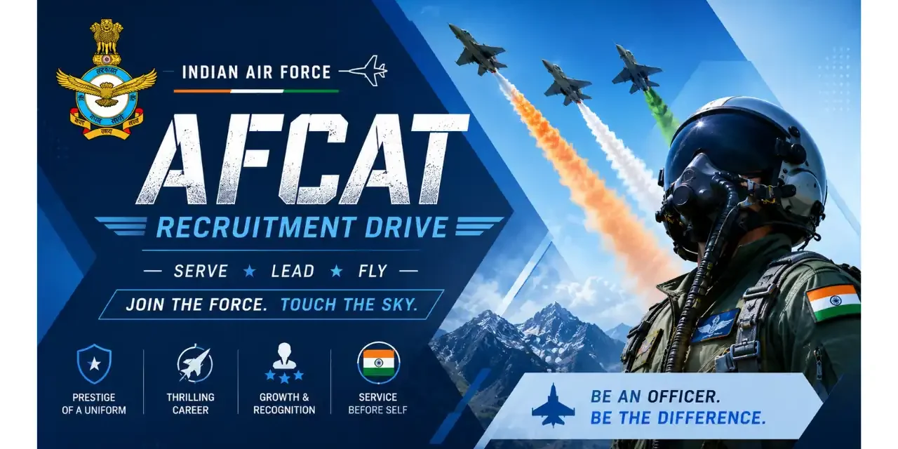 Indian Air Force AFCAT 02/2026 Recruitment Drive 2026 | Commissioned Officers | Apply Now