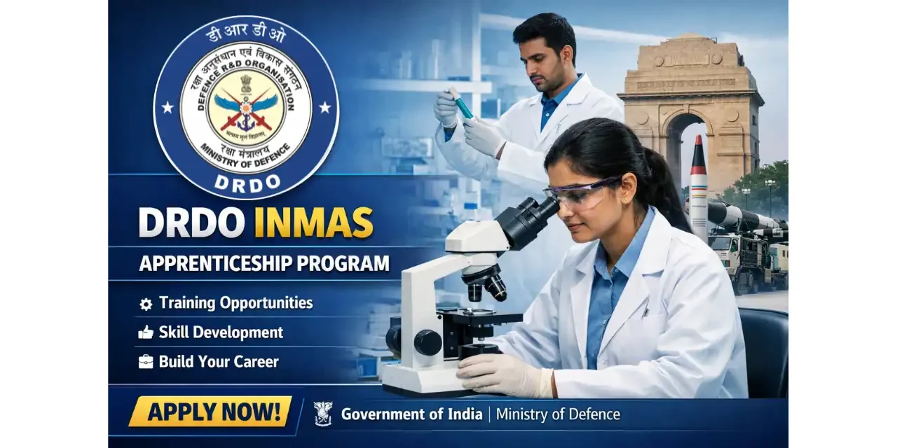 DRDO INMAS Apprentice Recruitment 2026 Notification is out | 38 Apprentice Vacancies