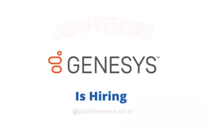 FRESHERS JOBS 12 Genesys Recruitment For Frontend Software Engineer 2024 | Apply Now