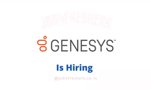 Genesys Careers Hiring  for Software Engineer |Apply Now!