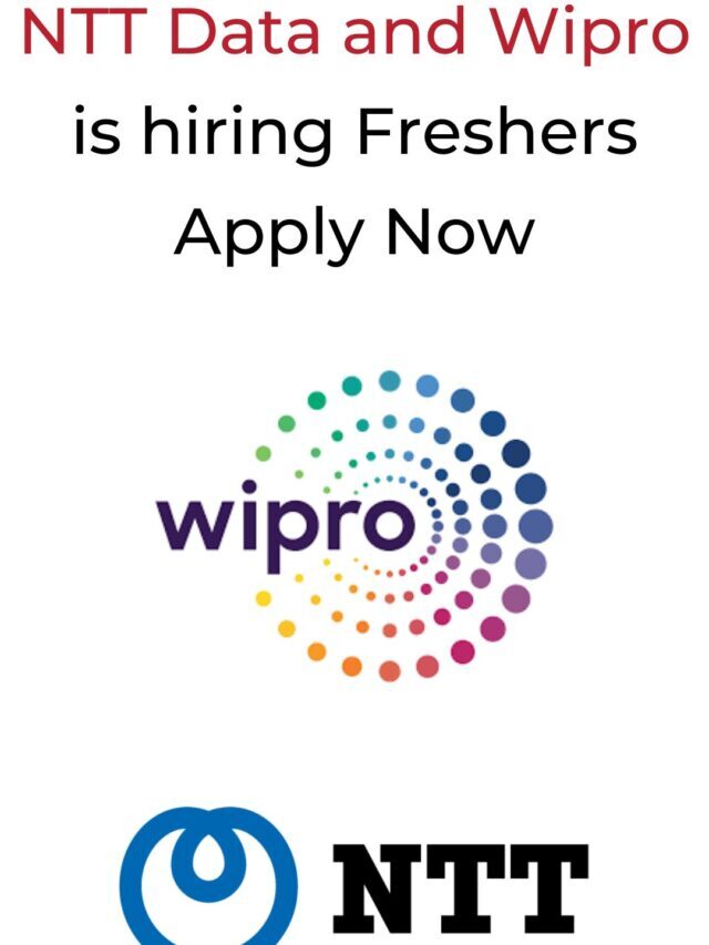 NTT Data and Wipro are hiring Freshers | Apply Now