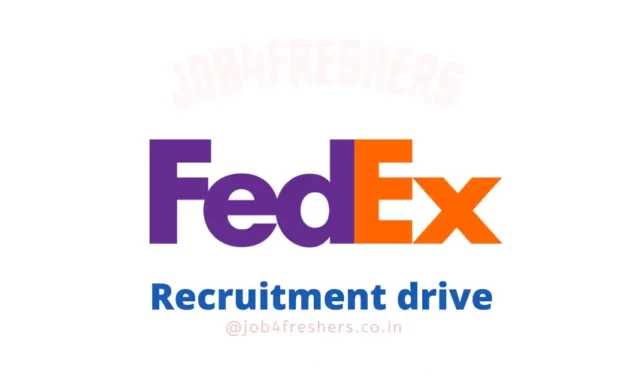 FedEx Recruitment 2024 |Customer Care Associate | Apply here