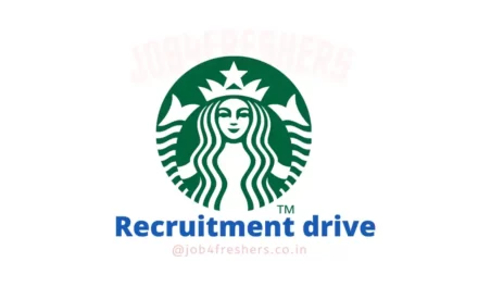 Starbucks Recruitment freshers| Internship | 12th / Diploma