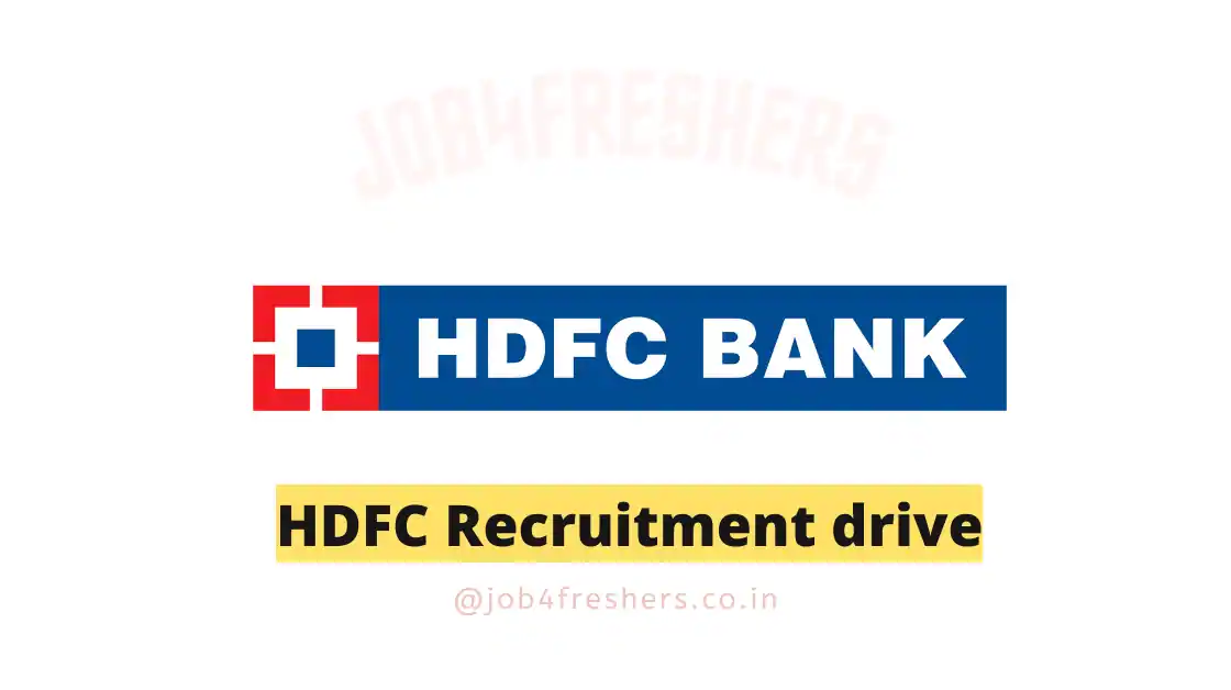 HDFC Off Campus Hiring Full Time For Operation Executive | Chennai