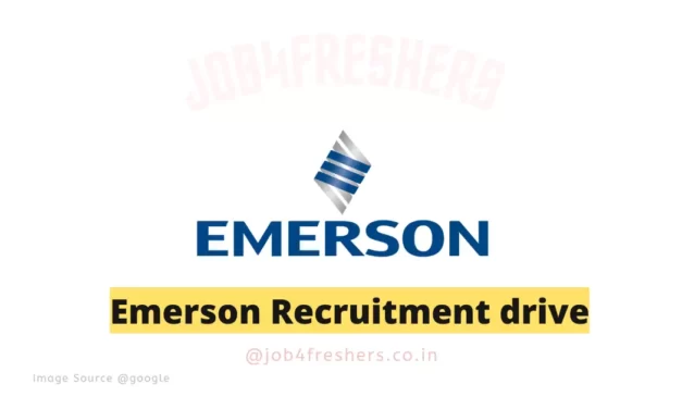 Emerson Recruitment Mechanical Engineer |Apply Now!!