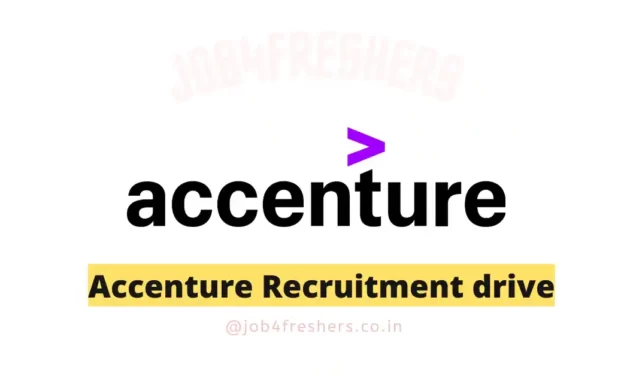 Accenture Recruitment Freshers 2024 For Associate Web Developer
