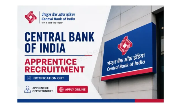 Central Bank of India Apprentice Recruitment 2026 | Bank Job