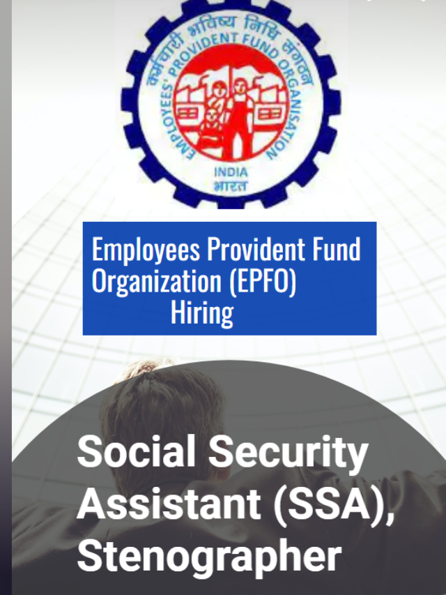 EPFO SSA Recruitment 2023: Apply Online