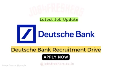 FRESHERS JOBS 14 Deutsche Bank Recruitment 2026- Apprentice Role | Mumbai