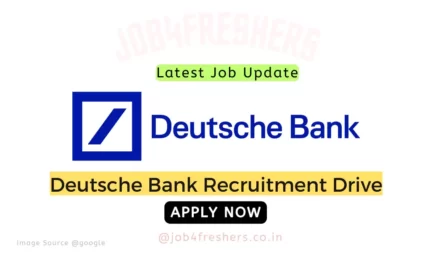 Deutsche Bank Is Hiring Graduate Trainee |Apply Now!
