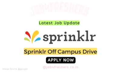 FRESHERS JOBS 6 Sprinklr Off Campus Hiring Fresher For Software Development Engineer| Gurgaon