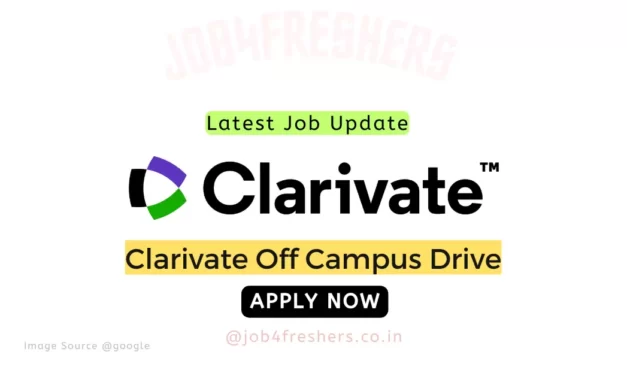 Clarivate Off Campus 2024 Hiring For Intern | Noida