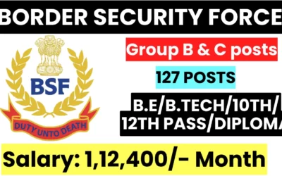 FRESHERS JOBS 12 Border Security Force BSF Recruitment 2023| Group B & C posts