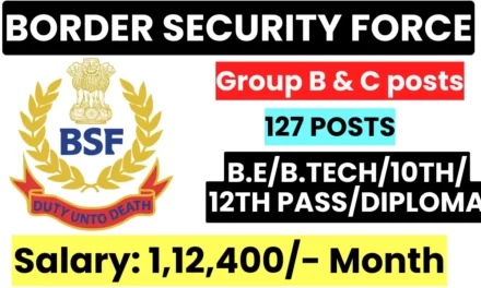 Border Security Force BSF Recruitment 2023| Group B & C posts