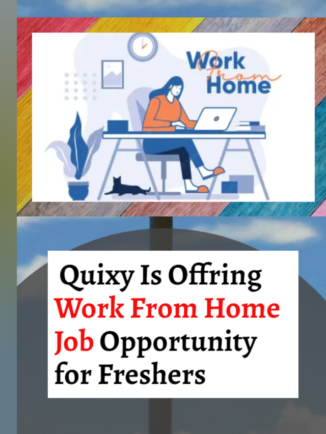 Quixy Careers Hiring Work From Home Apply Now! Job4freshers