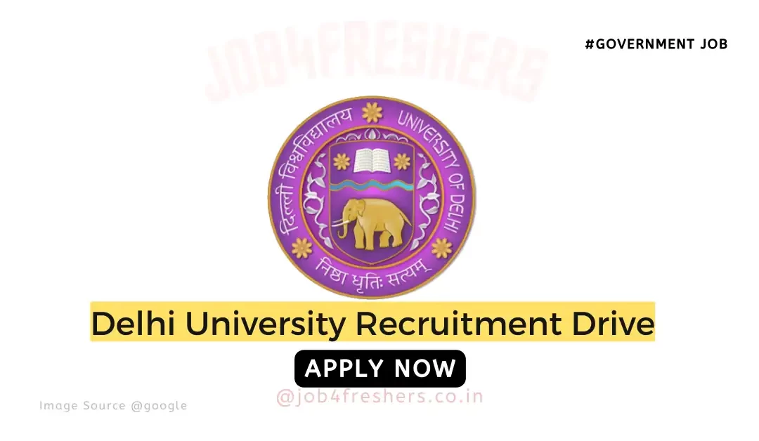 Delhi University Recruitment 2025 for Assistant | Apply Now!