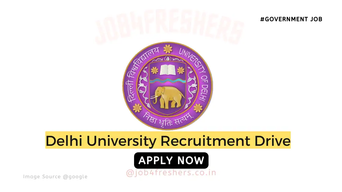 Delhi University Recruitment 2023 for Assistant Professors