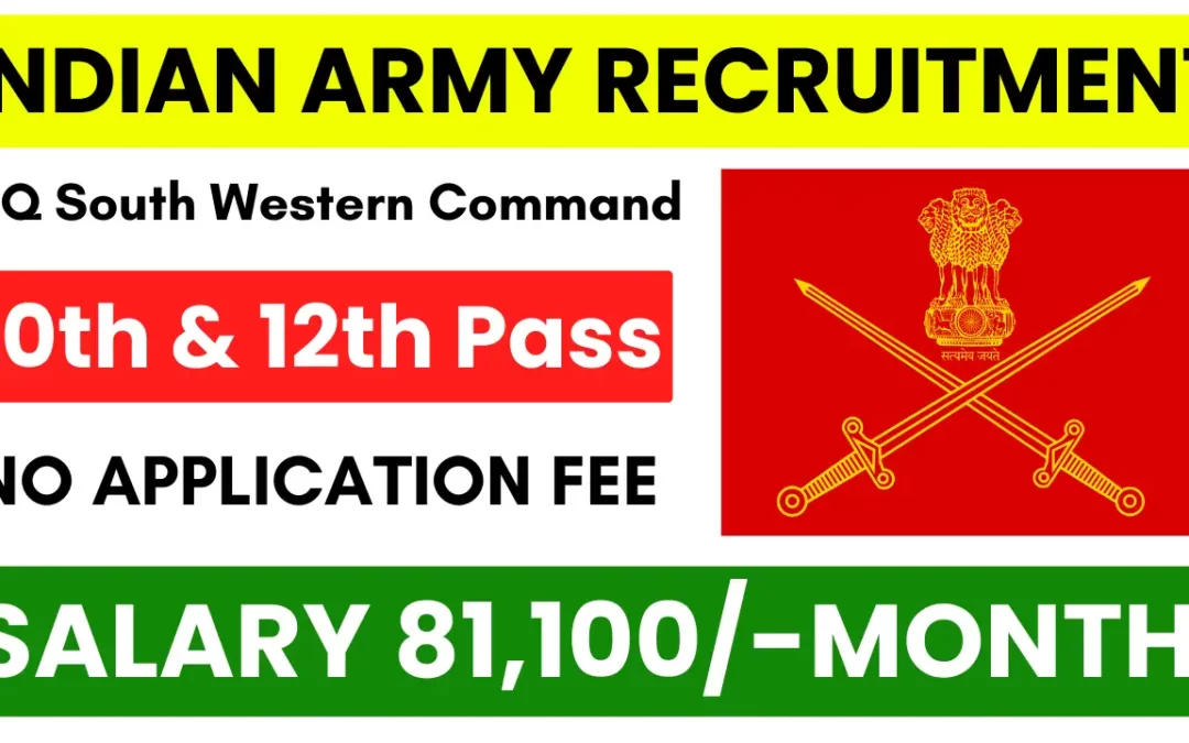 Apply for Indian Army Vacancy 2023 for Various Posts: Stenographer Gde-II, Cook, MTS, and more
