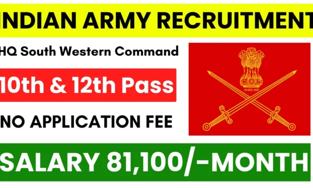 Apply for Indian Army Vacancy 2023 for Various Posts: Stenographer Gde-II, Cook, MTS, and more