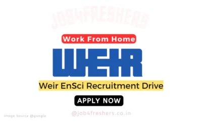 FRESHERS JOBS 3 Weir EnSci Off Campus 2024 | Engineer Trainee | Apply Now!