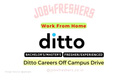 Work From Home Job in Ditto Careers 2023 | Any Degree |Apply Now!