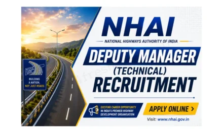 NHAI Deputy Manager Recruitment 2026 | 60 Posts | Latest Job