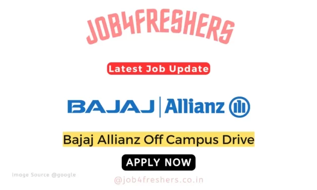 Bajaj Allianz Recruitment For Graduate Trainee, Any Graduate