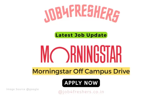Morningstar Recruitment Hiring for Database Engineer |Apply Now!