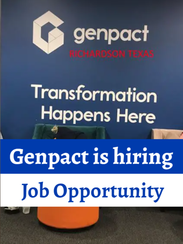 Genpact Off Campus Recruitment 2023