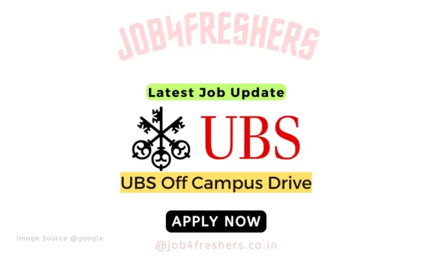UBS Off Campus 2024 Hiring Data Management Analyst |Apply Now!