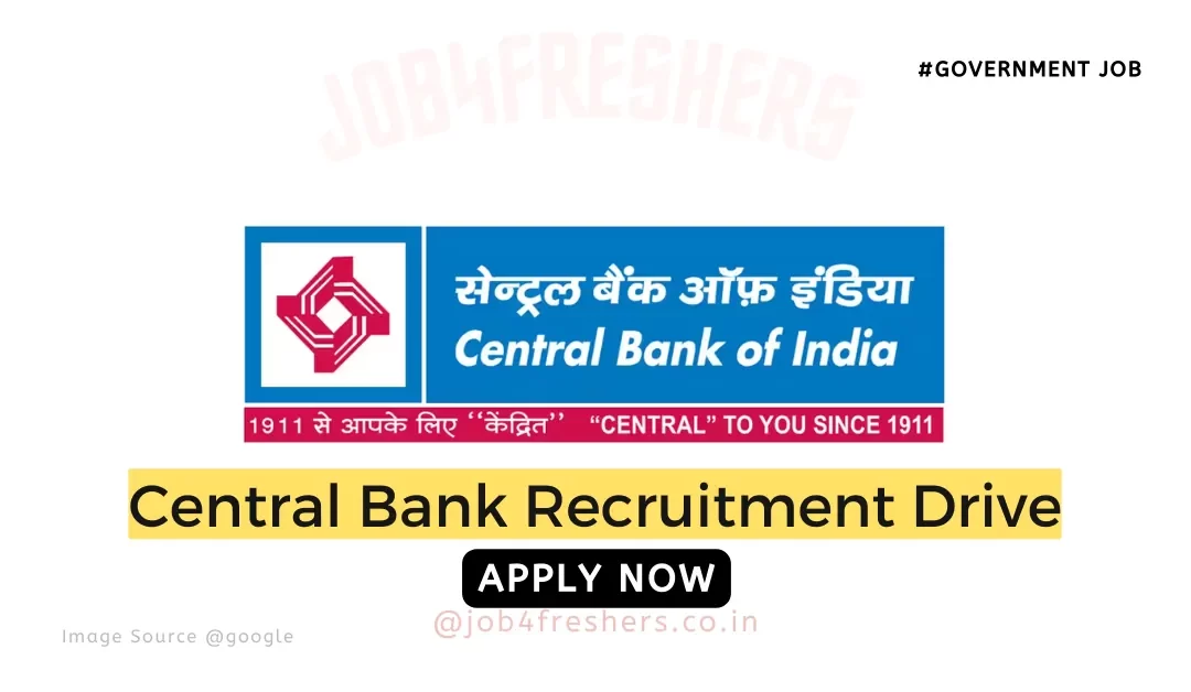 Central Bank of India Recruitment 2025 for Credit Officer | Apply Now!