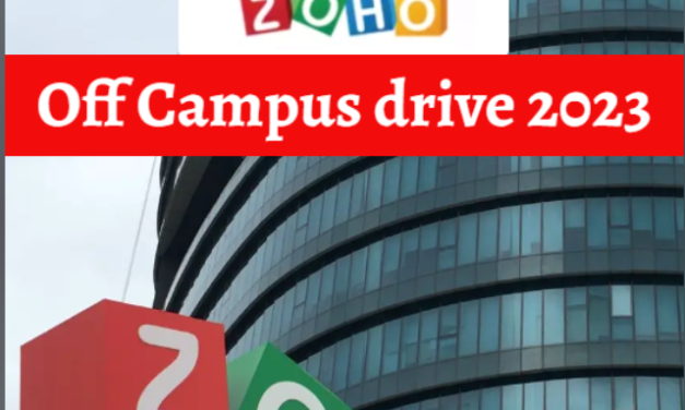 Zoho Recruitment drive 2023