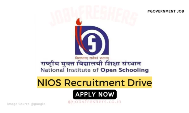 NIOS Recruitment 2023 Notification For 62 Posts | Online Form |Apply Now!