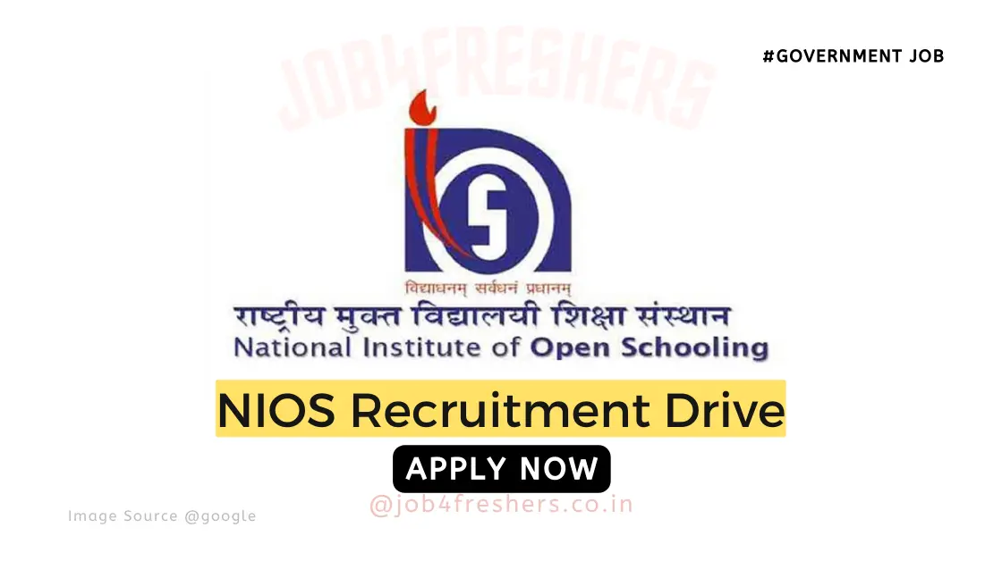 NIOS Recruitment 2023 Notification For 62 Posts | Online Form |Apply Now!