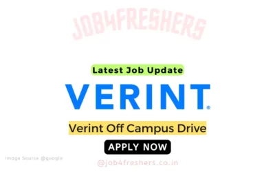 EXPERIENCED Jobs 3 Verint Recruitment 2025 | Associate Software Engineer | Direct Link!