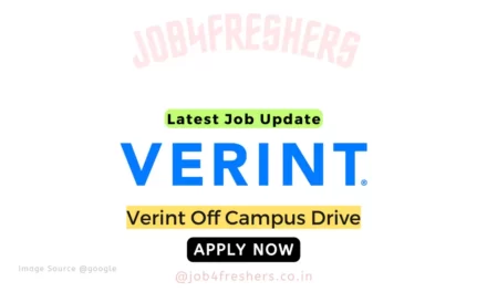 Verint Recruitment 2024 | Associate Design Engineer | Direct Link!