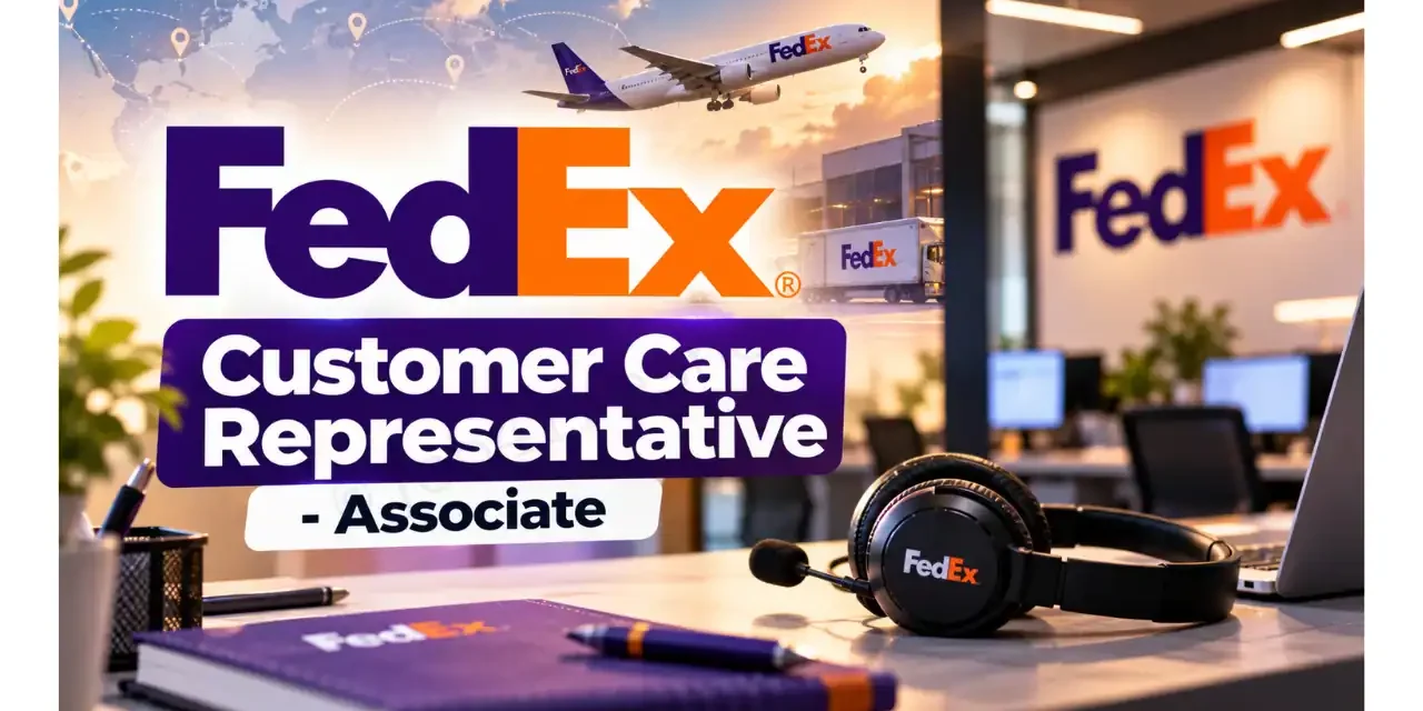 FedEx Customer Care Representative Associate 2026 | Any Graduate | Freshers & Experienced | Gurugram