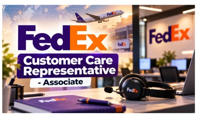 FedEx Customer Care Representative Associate 2026 | Any Graduate | Freshers & Experienced | Gurugram
