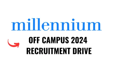 Millennium Off Campus 2024 Recruitment Drive for Freshers in Bangalore