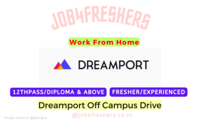 FRESHERS JOBS 14 Dreamport Hiring Fresher Part Time Work From Home | 12th Pass Job