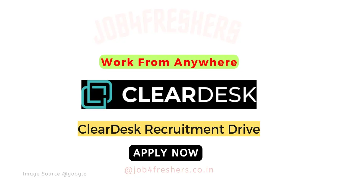 Work From Home Job For ClearDesk Recruitment 2024 | HR Recruiter | Apply Now!