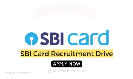 Get the Latest Update on SBI Card Recruitment 2024 for Screening Analyst