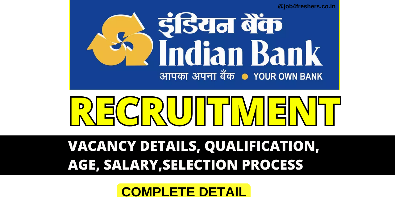 Indian Bank Recruitment 2024 Notification Out! 1500 Vacancies, Apply Online